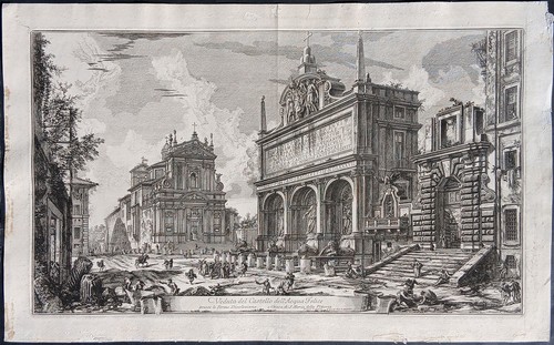 Stampa antica piranesi roma - piranesi,