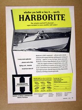 1956 Burchcraft Boat photo Harborite Marine Plywood vintage print Ad
