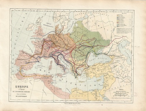 Carta geografica antica europa - antica,