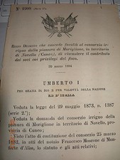 REGIO DECRETO 1884 CONS  IRRIGUO MORIGLIONE t NOVELLO FAC RISCUOTERE PRIV FISCO