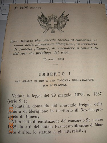 Regio decreto 1884 - decreto,