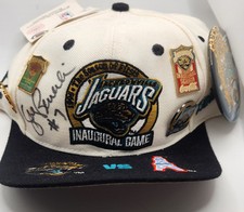 Jacksonville Jaguars Cappello Inaugurale Steve Beuerlein Autografato con Multipli...