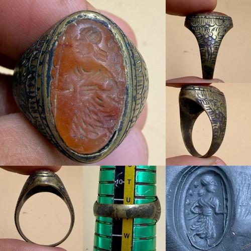 Anello intaglio corniola - anello,