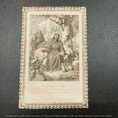 Santino antico con pizzo fine - con,