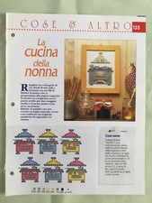 Schema punto croce Ricamo La cucina della nonna stufa quadro 