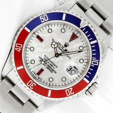 OROLOGIO ROLEX SUBMARINER DATA ACCIAIO INOX E MOP QUADRANTE DIAMANTATO INSERTO PEPSI