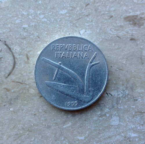 Lire 1955 italia - 10, spighe