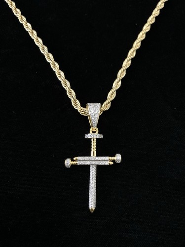 Collana croce unghie oro - collana,