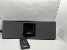 Sony RDP-M15iP iPod iPhone dock sistema di altoparlanti testato con telecomando senza alimentatore