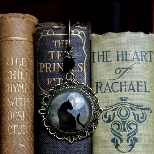Black cat bookmark - bookmark,