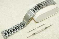 Bracciale President Acciaio Inox Piega Centrale Cinturino Orologio 22-26mm Estremità Dritta