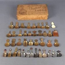 Lotto Collezione 41 Cucchiaini Da Tè Vintage Ottone Metallo Vari XX Sec.