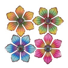 4Pc Metallo Fiore Scultura