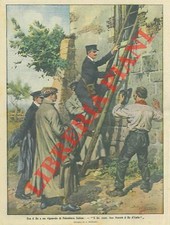 BELTRAME A. - Il Re (su una scala a pioli in una casa di Palombara Sabina) parl