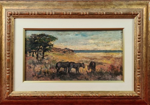Paysage avec des chevaux - avec,