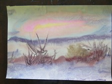 47x34 cm QUADRO DIPINTO AD