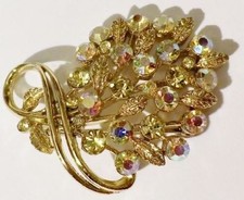 Broche bijou vintage couleur - broche,