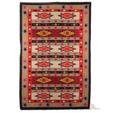 Tappeto Kilim Antico Cotone Lana Nodo Fine Turchia 290 x 190 cm Originale