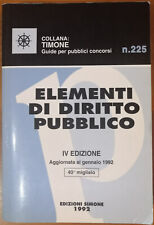 Elementi di diritto pubblico - IV edizione (1992) - Edizioni Simone