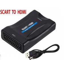 1080P HD SCART to HDMI Converter HD TV Video Audio Adapter +USB Cable