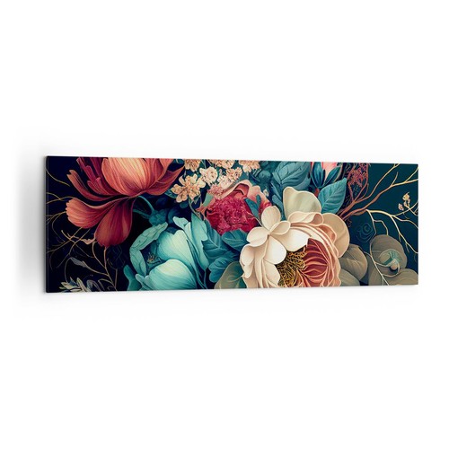 Quadro tela 160x50cm fiori - tela,