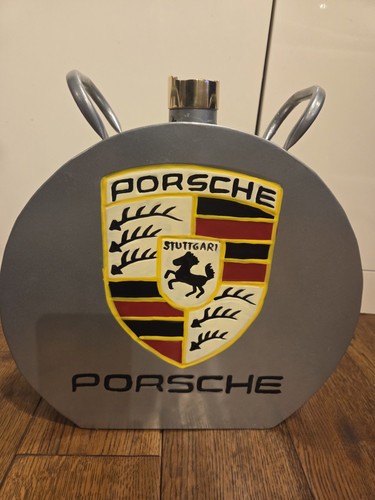 Porsch round petrol can brass - round,