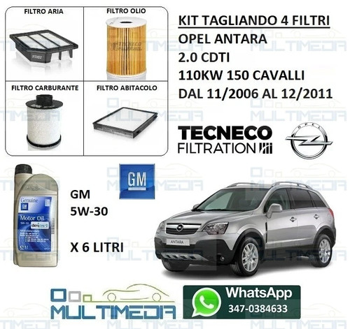 Tagliando filtri lt olio - lt,