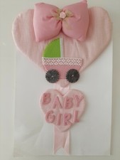 Fiocco coccarda fatta mano nascita rosa femmina bimba bambina neonata baby girl