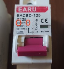 Interruttore magnetotermico corremte continua EARU EACBD-125CC DC 125A 1000V.