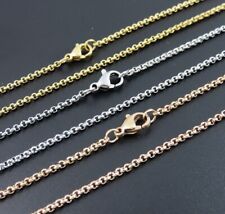 Collana girocollo catena di pois 1-3 mm acciaio inox 30 - 120 cm collana ciondolo donna uomo