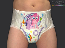 CustomZ MLP My Little Pony Pinkie Pie ABDL pannolino per bambini adulti con supporto in plastica