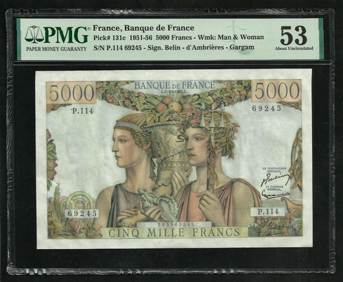 Francia 5000 franchi terre - francia:,