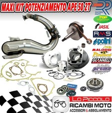 KIT MODIFICA APE 50 CILINDRO POLINI D57,5 115cc ALBERO MOTORE MARMITTA GIANNELLI