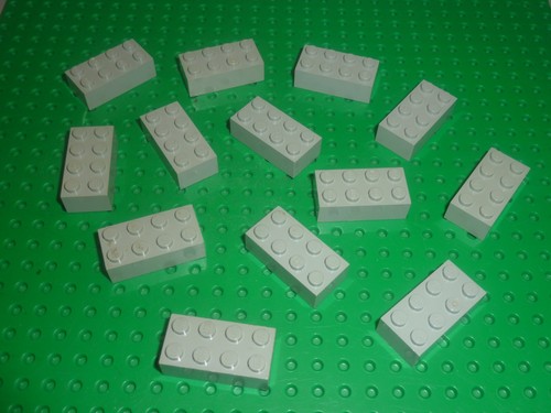 Lego oldgray bricks 2x4 - bricks,