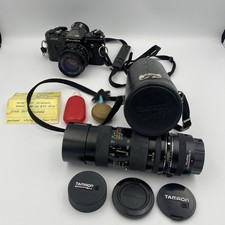 Fujica AX-3 fotocamera reflex pellicola 35 mm con obiettivo + borsa + accessori - non testata