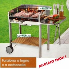 BARBECUE IN ACCIAIO INOX LEGNA