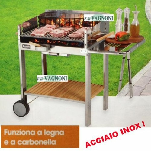 Barbecue acciaio inox - barbecue, legna