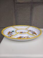 Piatto antipasto ovale in maiolica Deruta