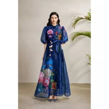 Vestito lungo blu marino - vestito,