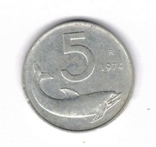 MONETA coin 5 LIRE Repubblica
