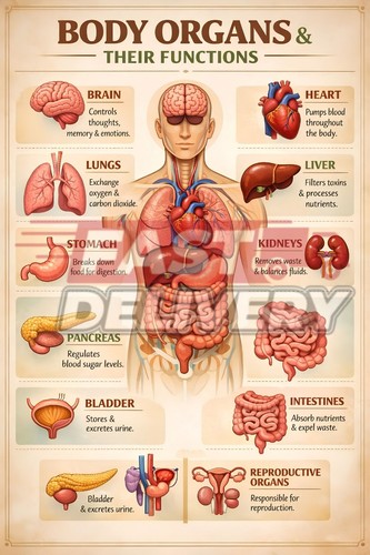 Poster organi corpo - corpo, umano