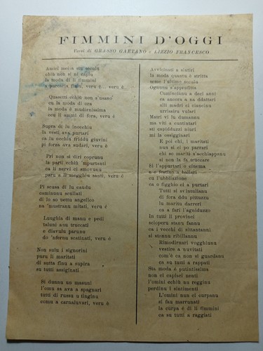 Storia versetti anni 40 di - ,