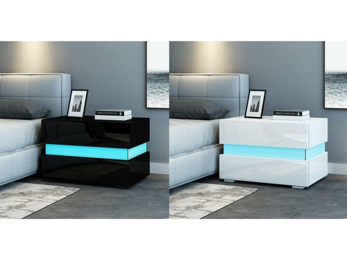 Comodino moderno lucido led - comodino,
