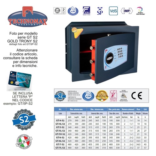 Cassaforte nuova 4lp - nuova, gt/4lp-s2