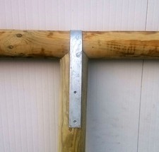 Cavallotto per pali, giunto a U connettore zincato per recinzioni e palizzate