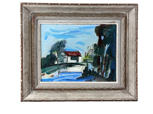 Dipinto paesaggio vlaminck - paesaggio,