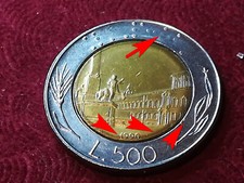 Moneta rara 500 lire Italia