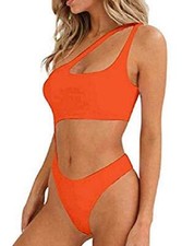 Costume Intero Donna Monospalla Sexy da Bagno Mare Ragazza Aperto L.5635