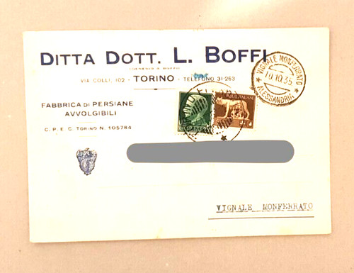 Cartolina commerciale ditta - commerciale,