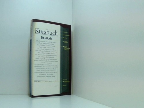 Das buch kursbuch - kursbuch,, heft
